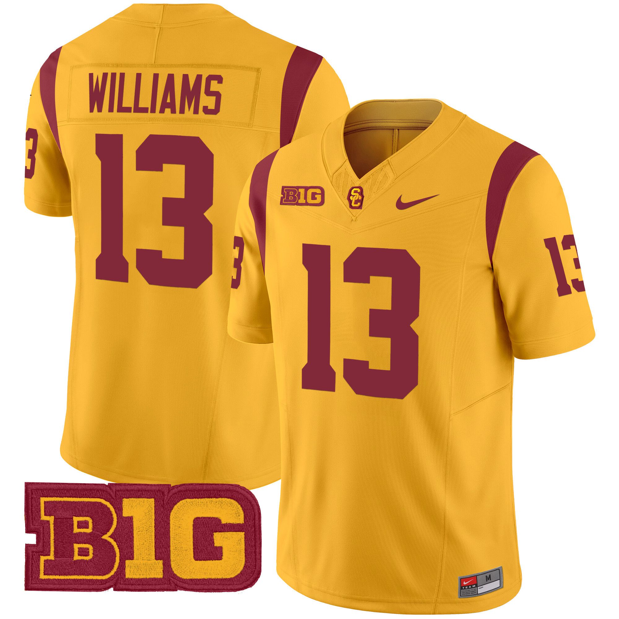 Men USC Trojans #13 Williams Yellow Nike 2024 Vapor Limited NCAA Jersey